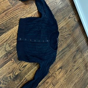 cropped navy blue brandy melville cardigan